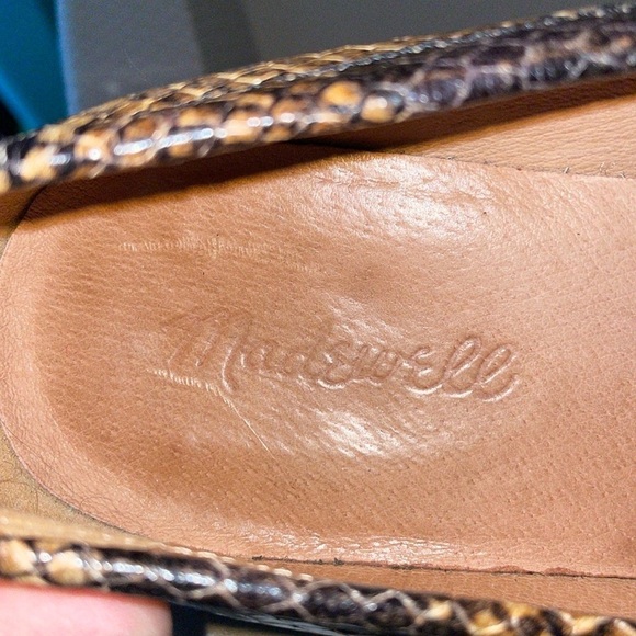 Madewell Frances Snake Embossed Leather Loafer in Warm Ash Multi color size 9.5 - Picture 6 of 16